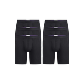 UltraModal™ Ball Caddy™ Long Boxer Brief w/ Fly 6-Pack | Black