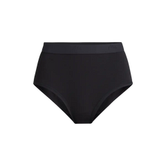Stretch Cotton High-Waist Brief | Black