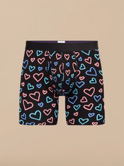 UltraModal™ Core Ball Caddy™ Boxer Brief w/ Fly | Electric Hearts 2.0