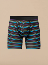 Breathe Boxer Brief w/ Fly | Blue Light Stripes