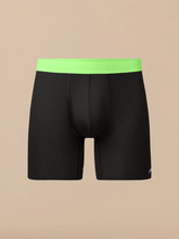 Breathe Boxer Brief w/ Fly | Black/Electric Lime