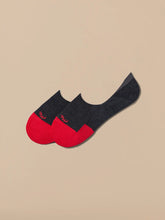 Essential No Show Sock | Charcoal/Red