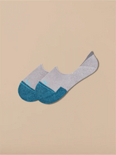 Essential No Show Sock | Heather Grey/Turquoise
