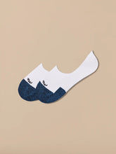 Essential No Show Sock | White/Navy