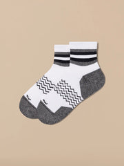 Essential Quarter Sock | White Stripe