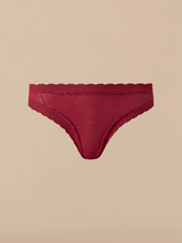 All Over Lace Tanga | Cabernet Zebra