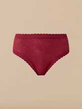 All Over Lace High-Waist Brief | Cabernet Zebra