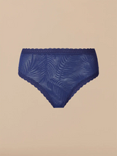 All Over Lace High-Waist Brief | Navy Feather