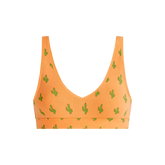Stretch Cotton V-Neck Bralette | Saguaro Blossom