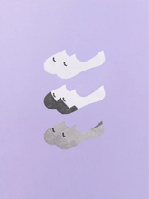 Essential No Show Sock 3-Pack | White/Heather Grey/White Stripe Pack
