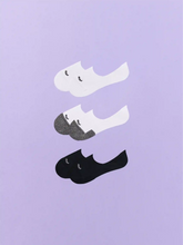 Essential No Show Sock 3-Pack | White/White Stripe/Black Pack