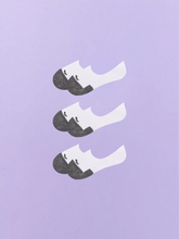 Essential No Show Sock 3-Pack | White Stripe Pack