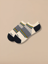 Essential Ankle Sock | Ivory Black Multi Stripe