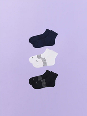 Essential Quarter Sock 3-Pack | White/Dark Sapphire/Black Pack