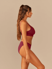 Curvy UltraModal™ FeelFree Ruched Bralette | Cabernet/Cabernet