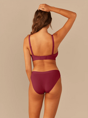 Curvy UltraModal™ FeelFree Ruched Bralette | Cabernet/Cabernet