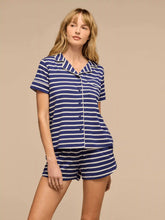 UltraModal™ Short Sleeve PJ Set - Women's | Navy Stripes