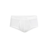 Stretch Cotton Brief w/ Fly | White