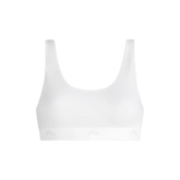Stretch Cotton Scoop Bralette | White