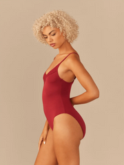 UltraModal™ Lace V-Neck Bodysuit | Cabernet
