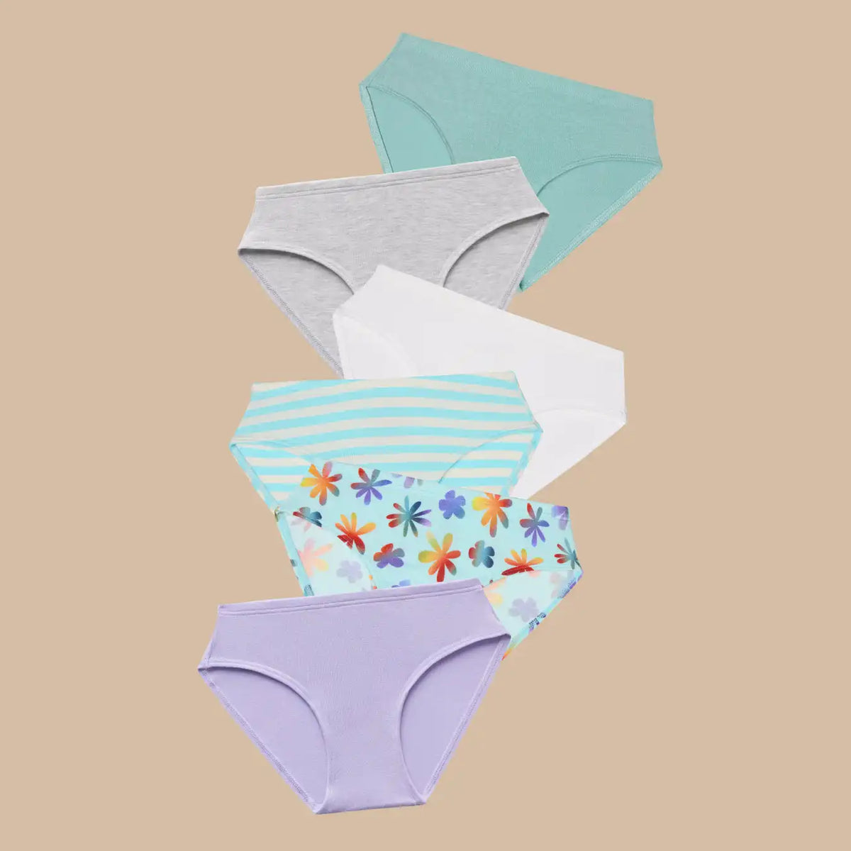 UltraModal™ Kids FeelFree Girls Bikini Brief 6-Pack | Classic Spring Pack