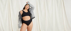 Stretch Cotton High-Waist Brief | Black
