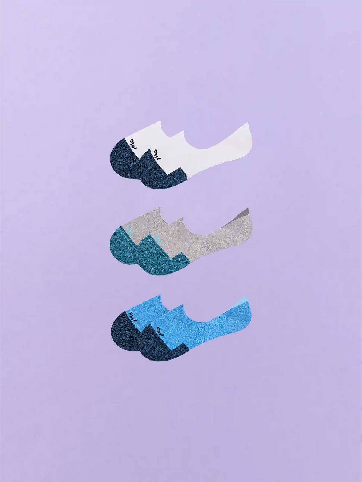 Essential No Show Sock 3-Pack | Mixed Blues Pack