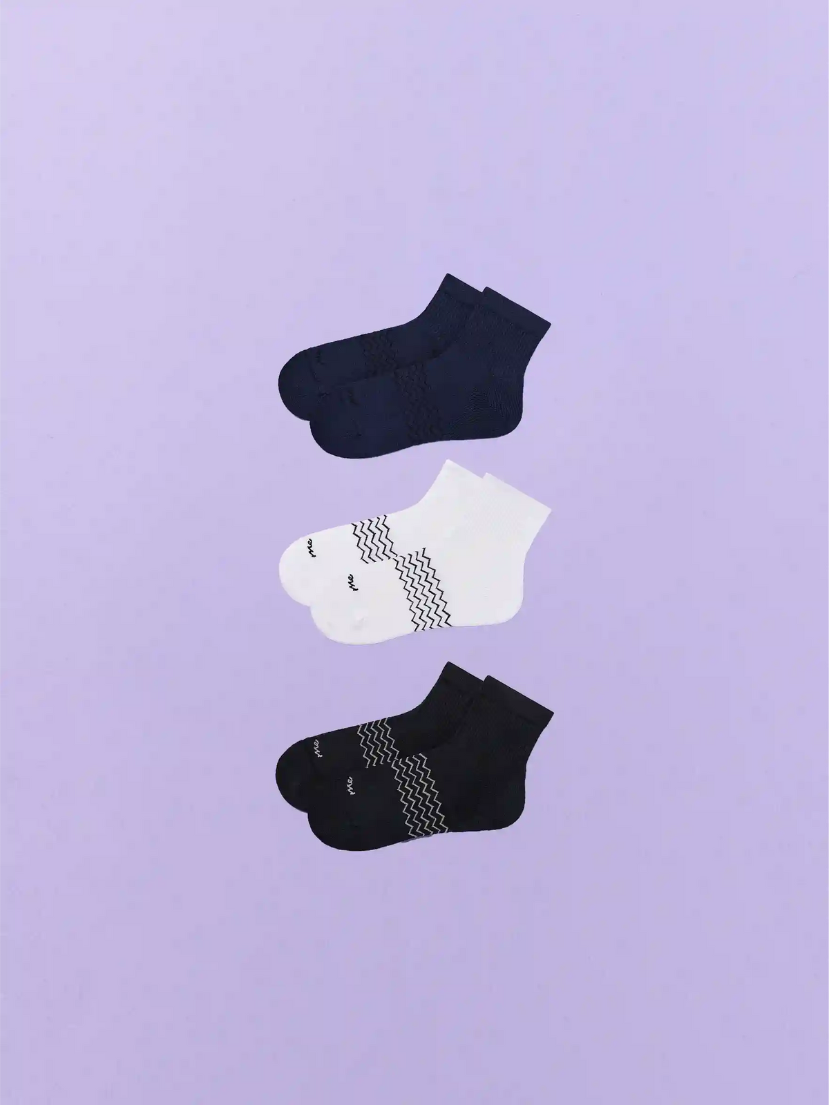 Essential Quarter Sock 3-Pack | White/Dark Sapphire/Black Pack