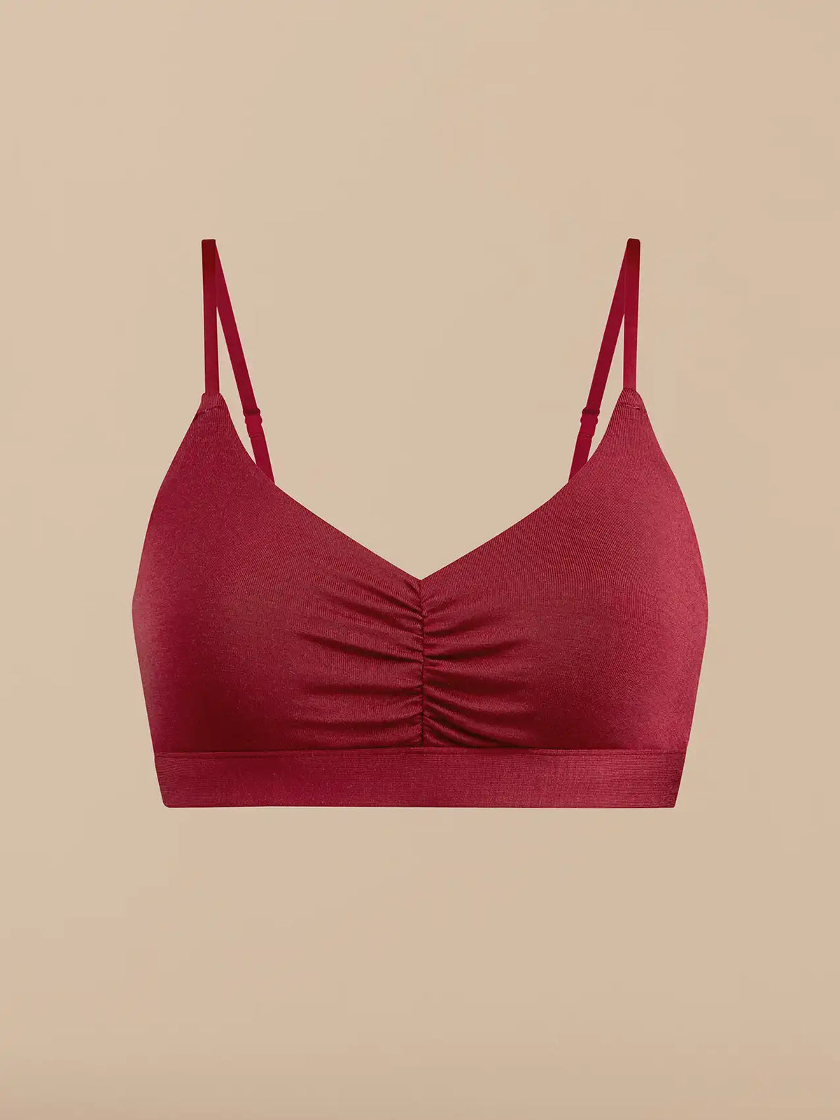 Curvy UltraModal™ FeelFree Ruched Bralette | Cabernet/Cabernet