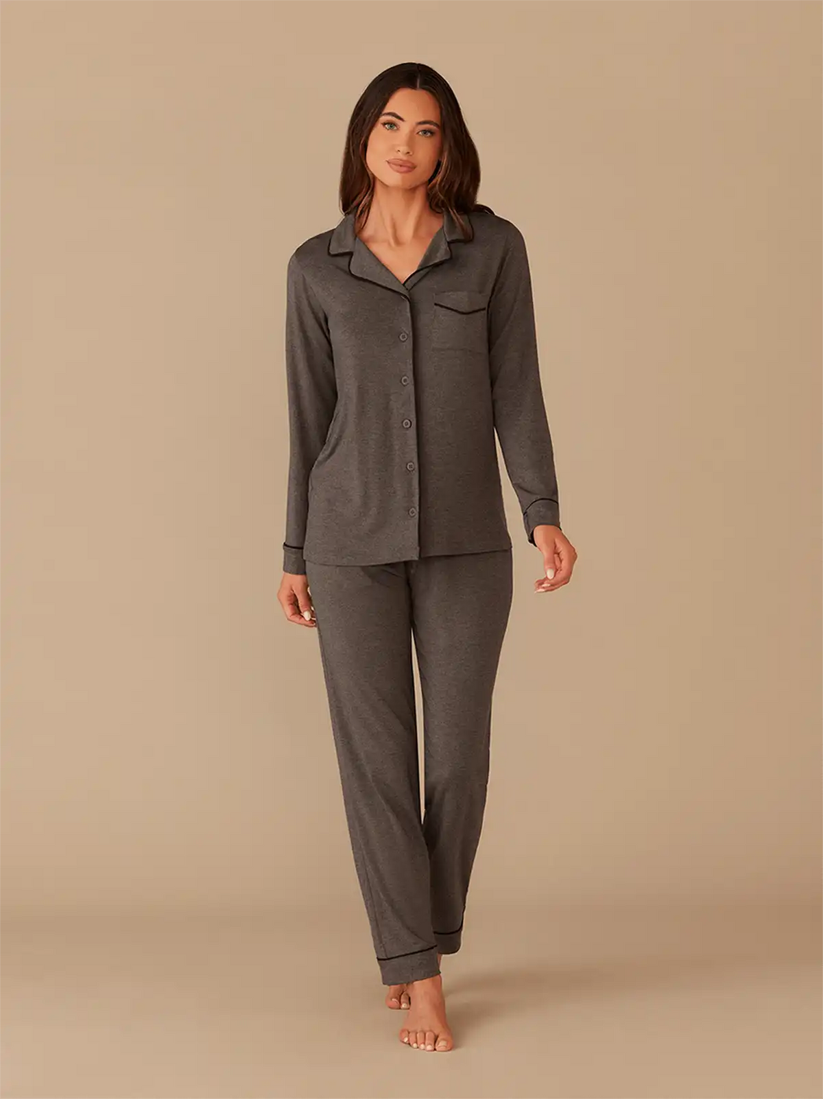 UltraModal™ Long Sleeve PJ Set - Women's | Heather Charcoal